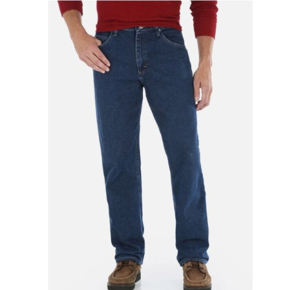 Wrangler Mens‎ Jeans Relaxed Fit Five Star Stonewashed - 42x30 - NWT